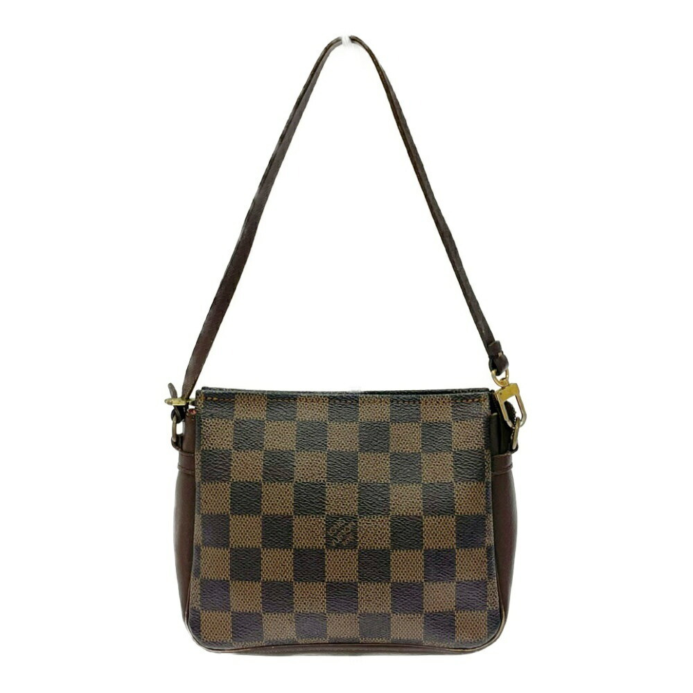 LOUIS VUITTON Damier Trousse Makeup Clutch Brown